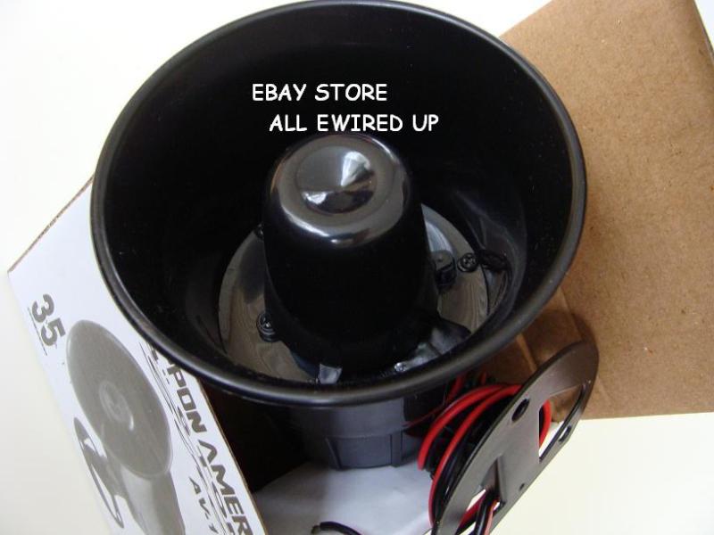 Add-On Car Truck Alarm 6 Tone Siren Horn 119db 12V Offroad Marine Wired