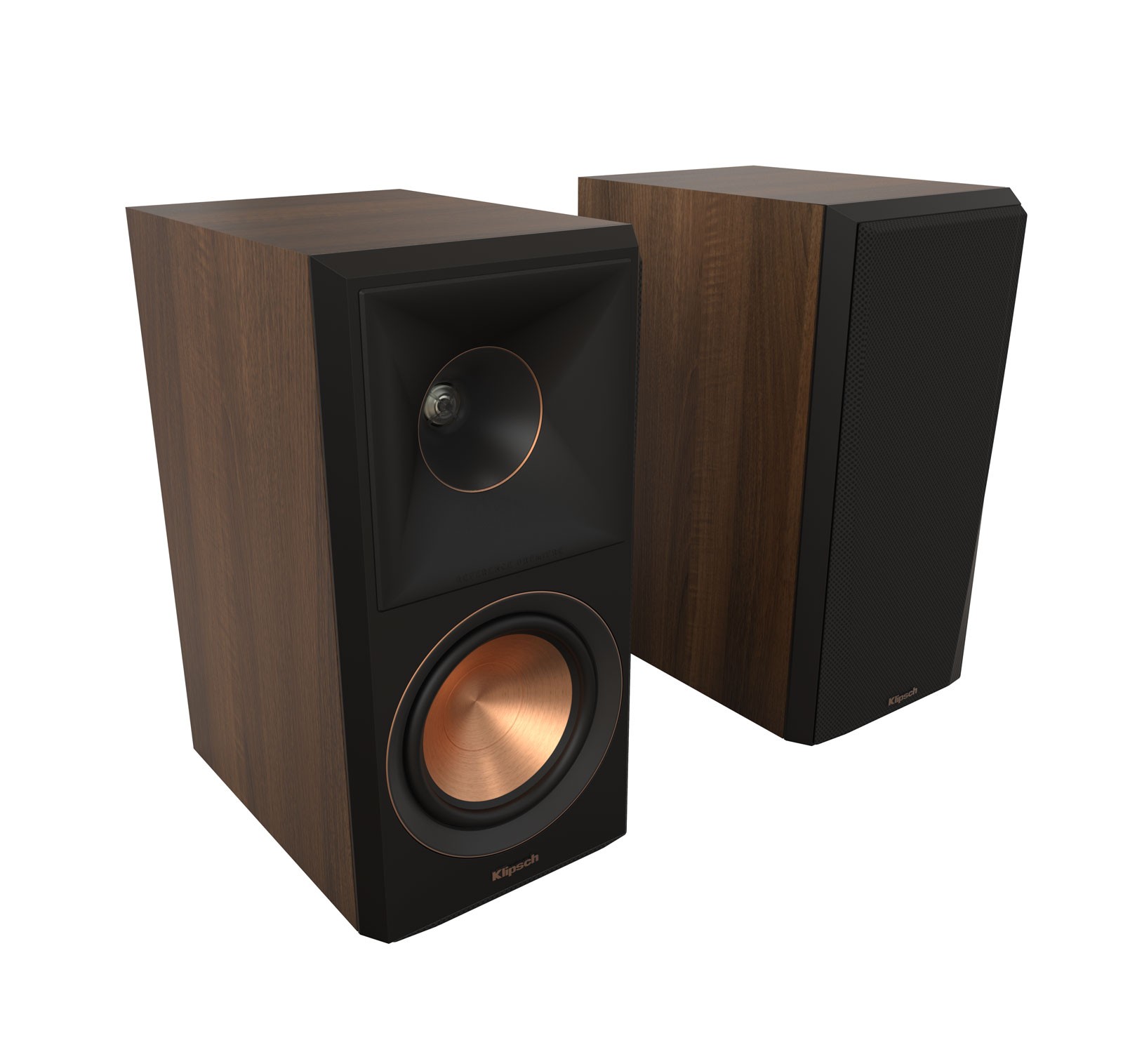 Klipsch RP-500M II Walnut (Pr.) Bookshelf Speakers (Open Box) Box Damage