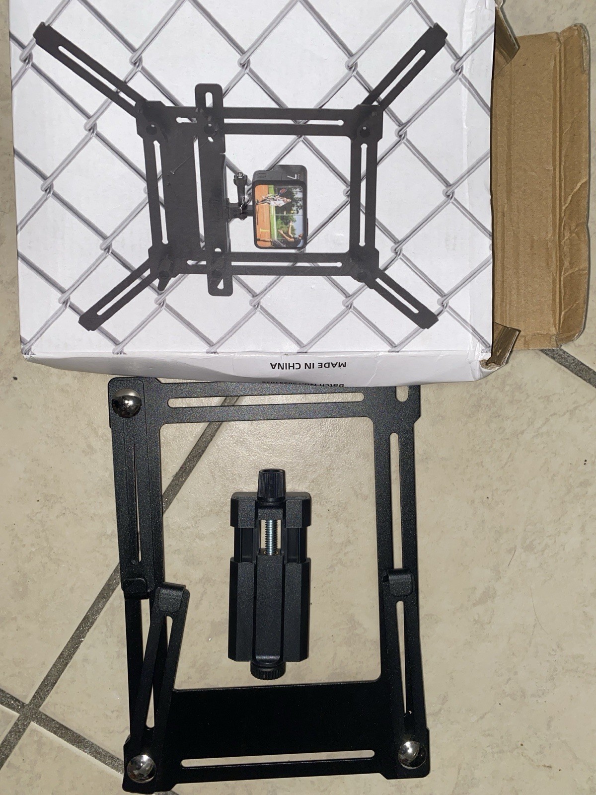 Camera Fence Mount Bracket Model No. SSS-03 Black Fence Mount