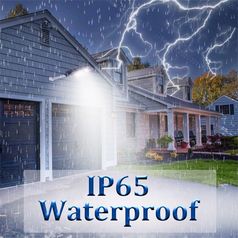 LED Solar Street Lights Waterproof Sensor Outdoor IP66 Remote+Pole Commercial