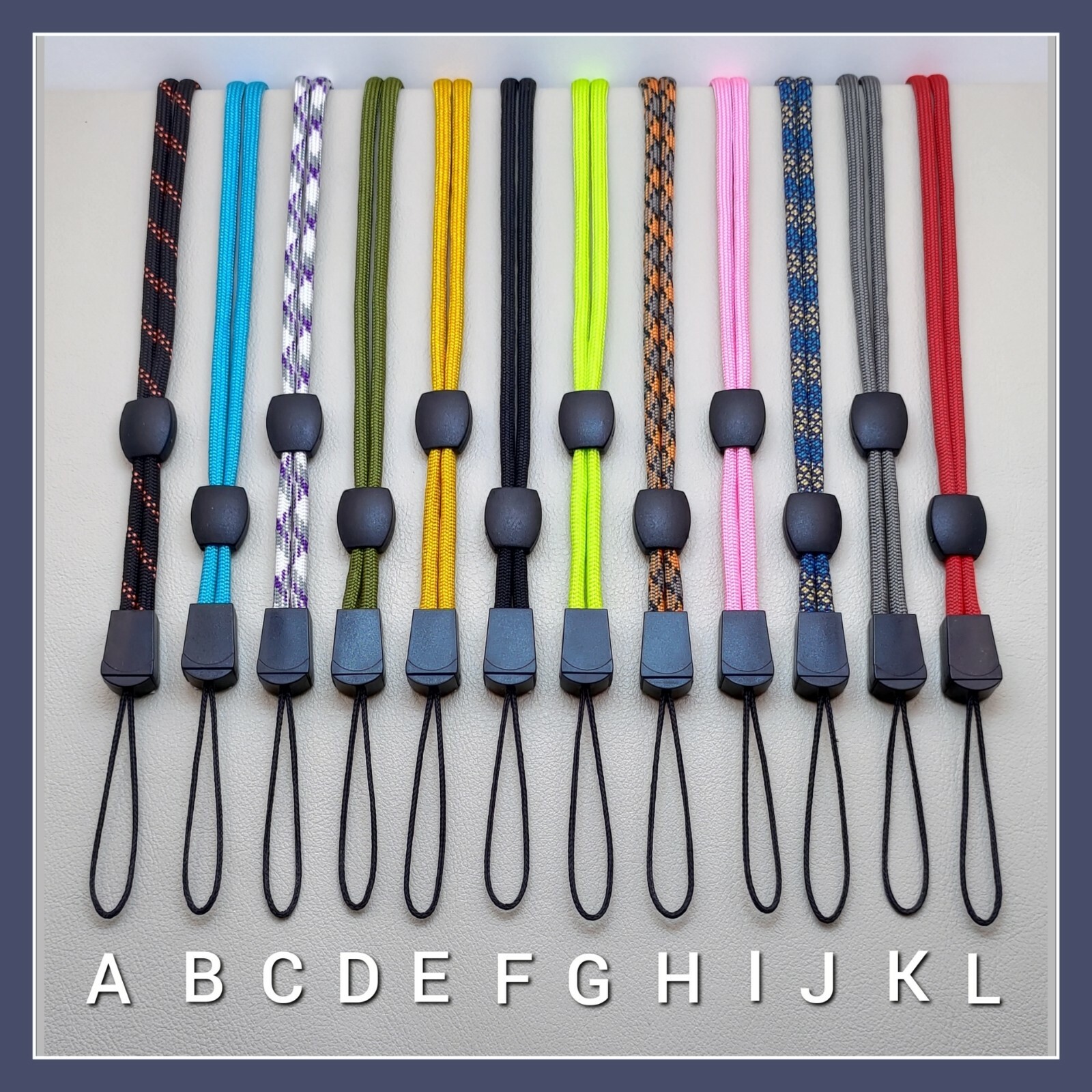 Neck Lanyard, 4 GoPro, Cellphone, Camera, USB stick, ID Card, (USA Paracord 550)