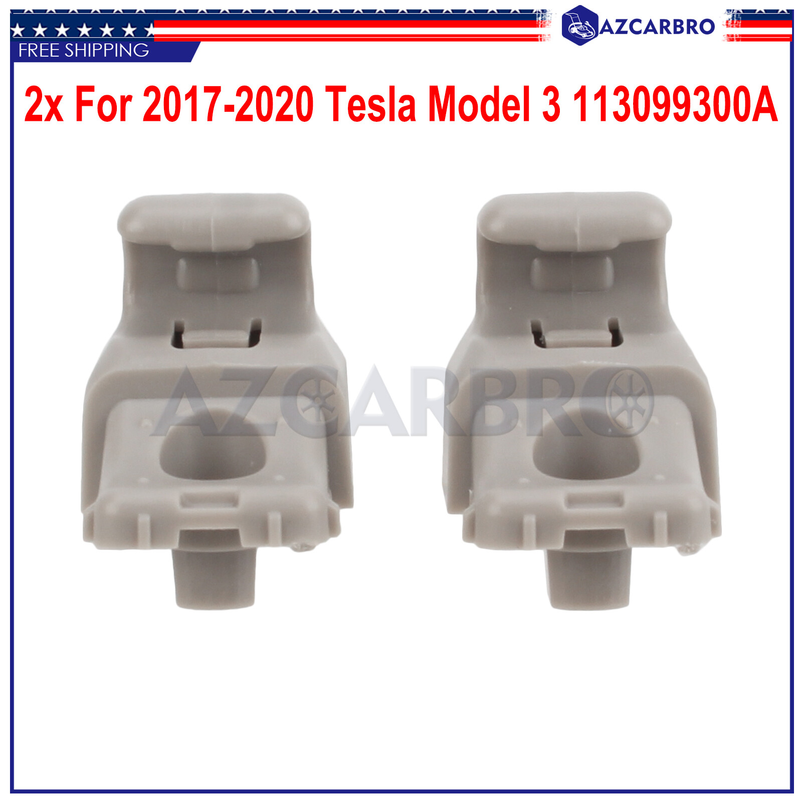 2X Sun Visor Replacement Clips Repair For 2017-2020 Tesla Model 3 Sun Visor Hook