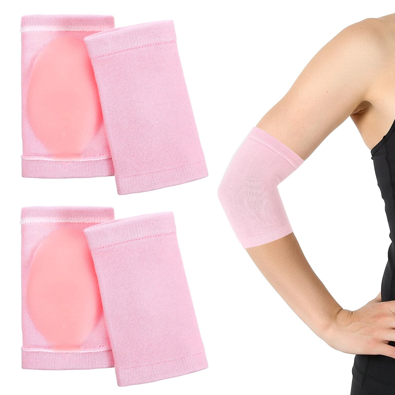 2 Pairs Elbow Moisturizing Sleeve for , Soft Cover Elbow Protector Sleeves El...