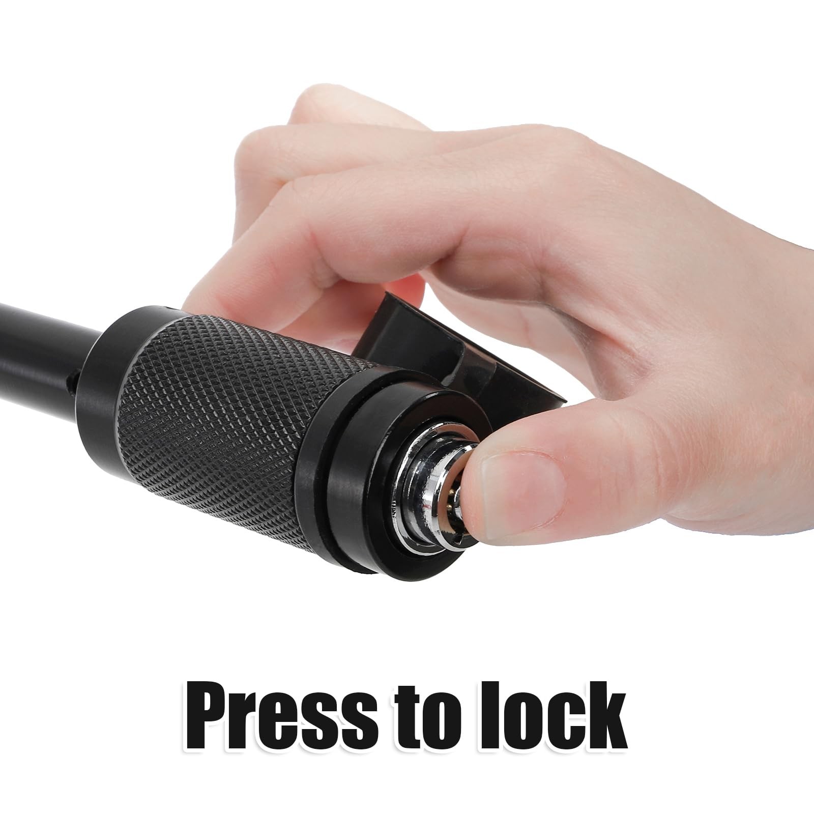 Elsjoy 5/8" Trailer Hitch Lock with Extra Long 4-1/2" Span, Long, Black
