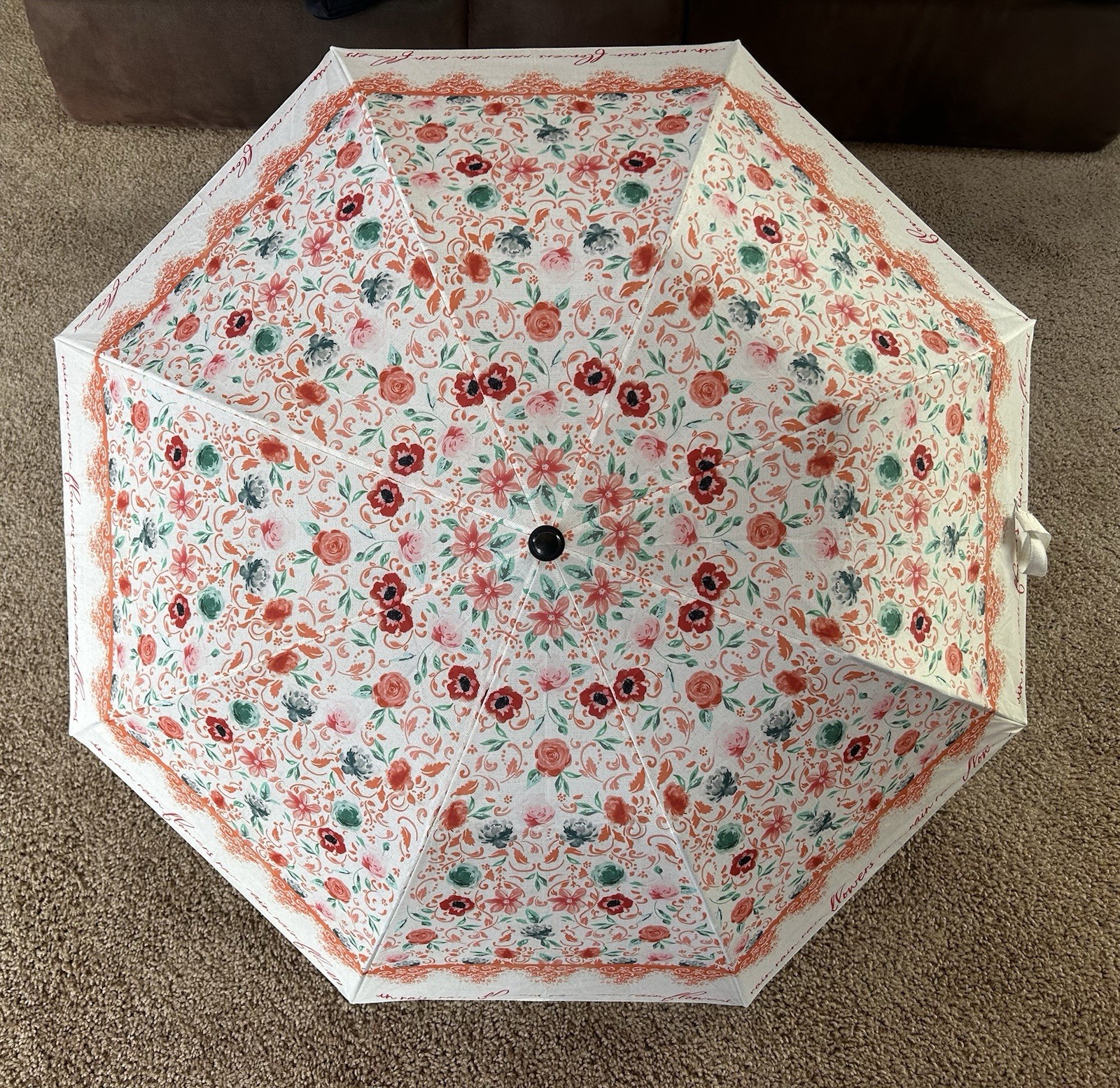 Hallmark-Patina Vie Rain Flowers Umbrella