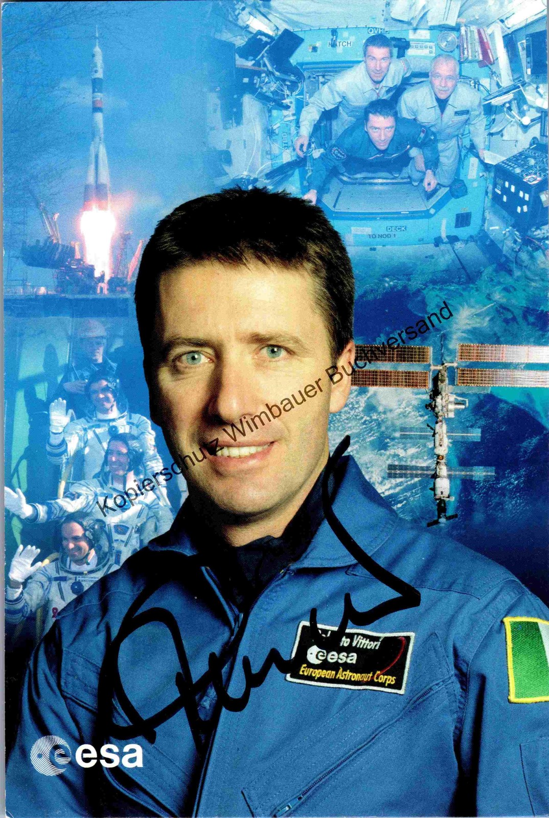 Original Autograph Roberto Vittori ESA Astronaut /// Autograph Autograph 326804