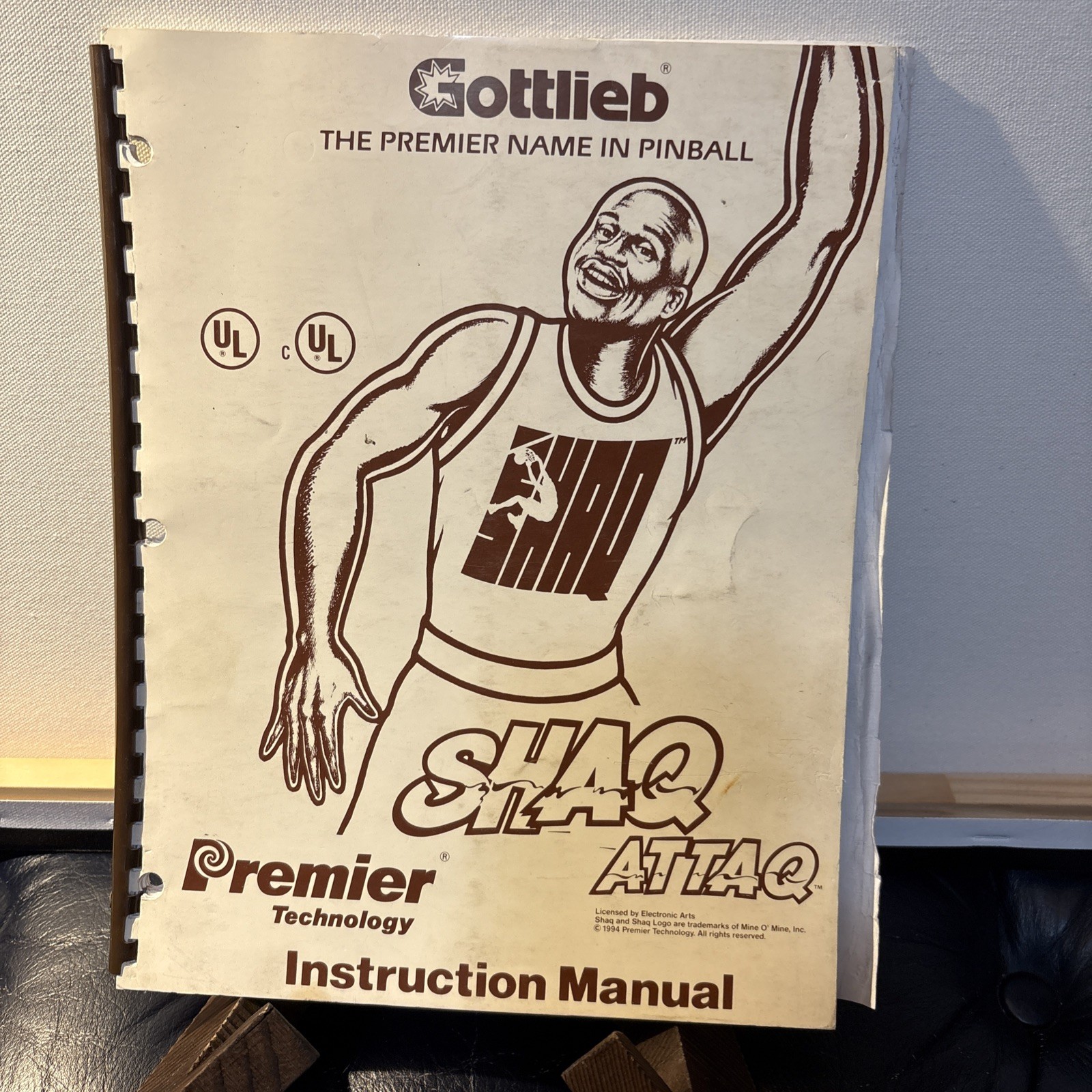 Gottlieb SHAQ ATTAQ Pinball Machine Manual