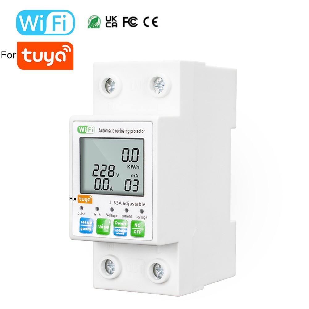 For Tuya Smart for reset Protector Switch for current Breaker Meter AC80-300V