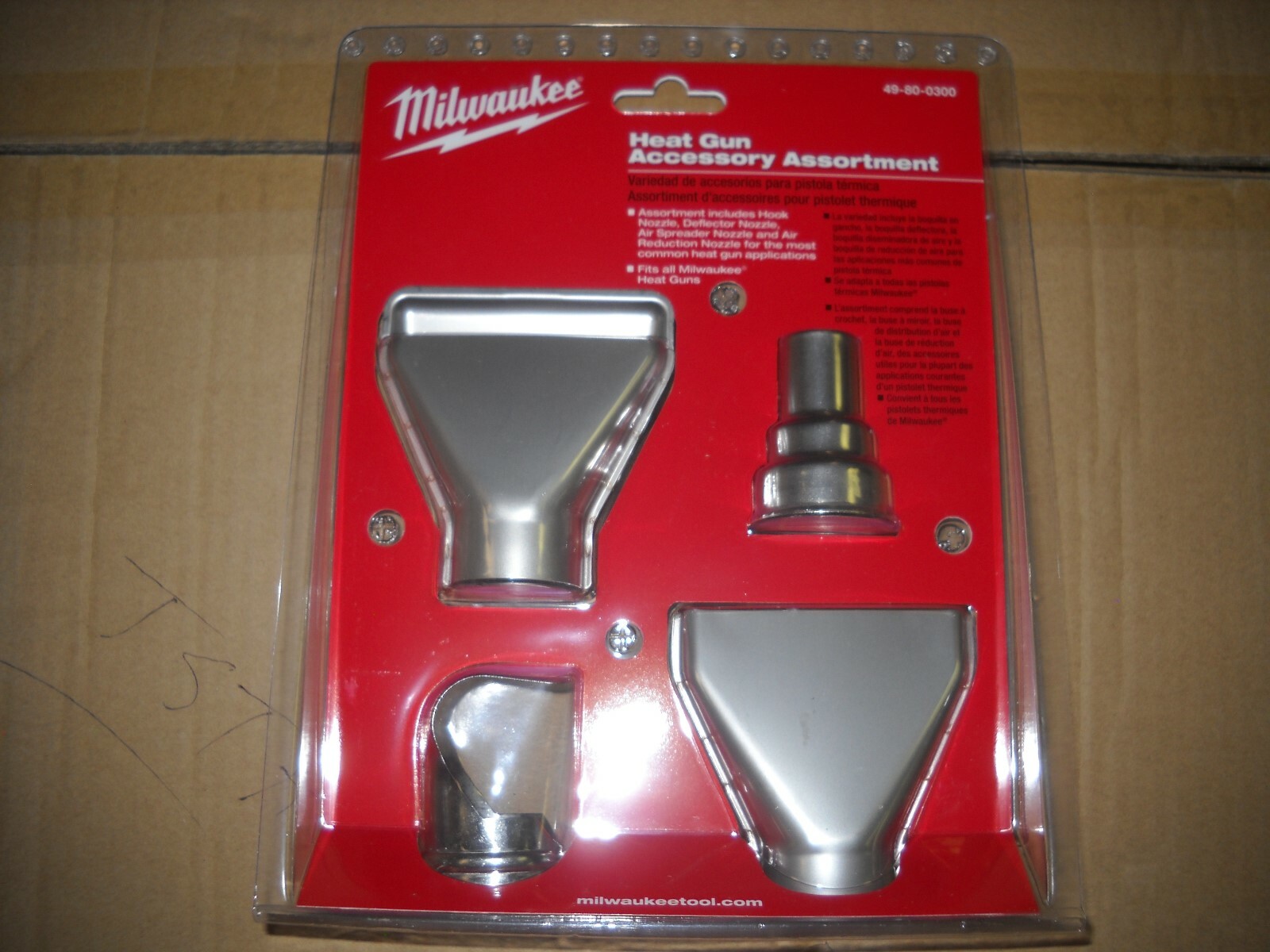 Milwaukee Heat Gun Nozzles Accessory Assortment Deflector 49-80-0300 NEW
