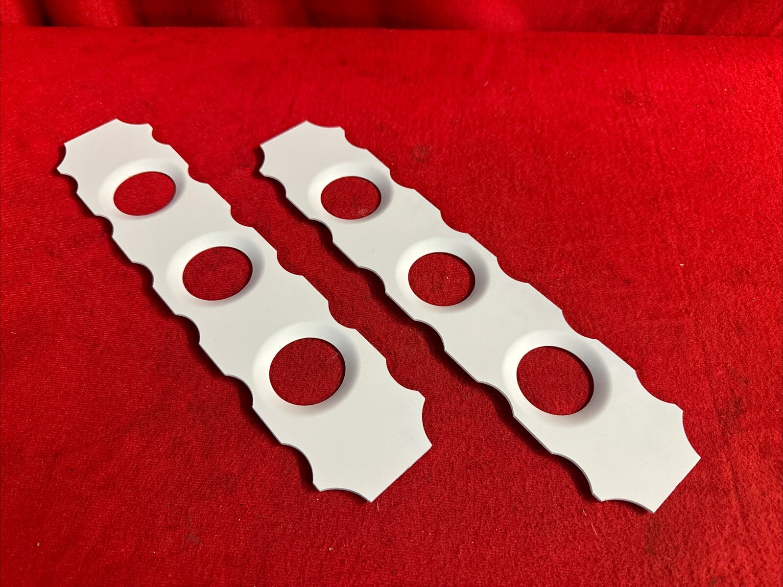 13" x 2.75" Roll Cage Tube Chassis Gusset Dimpled Steel Plate 1/16" 16g SET OF 2