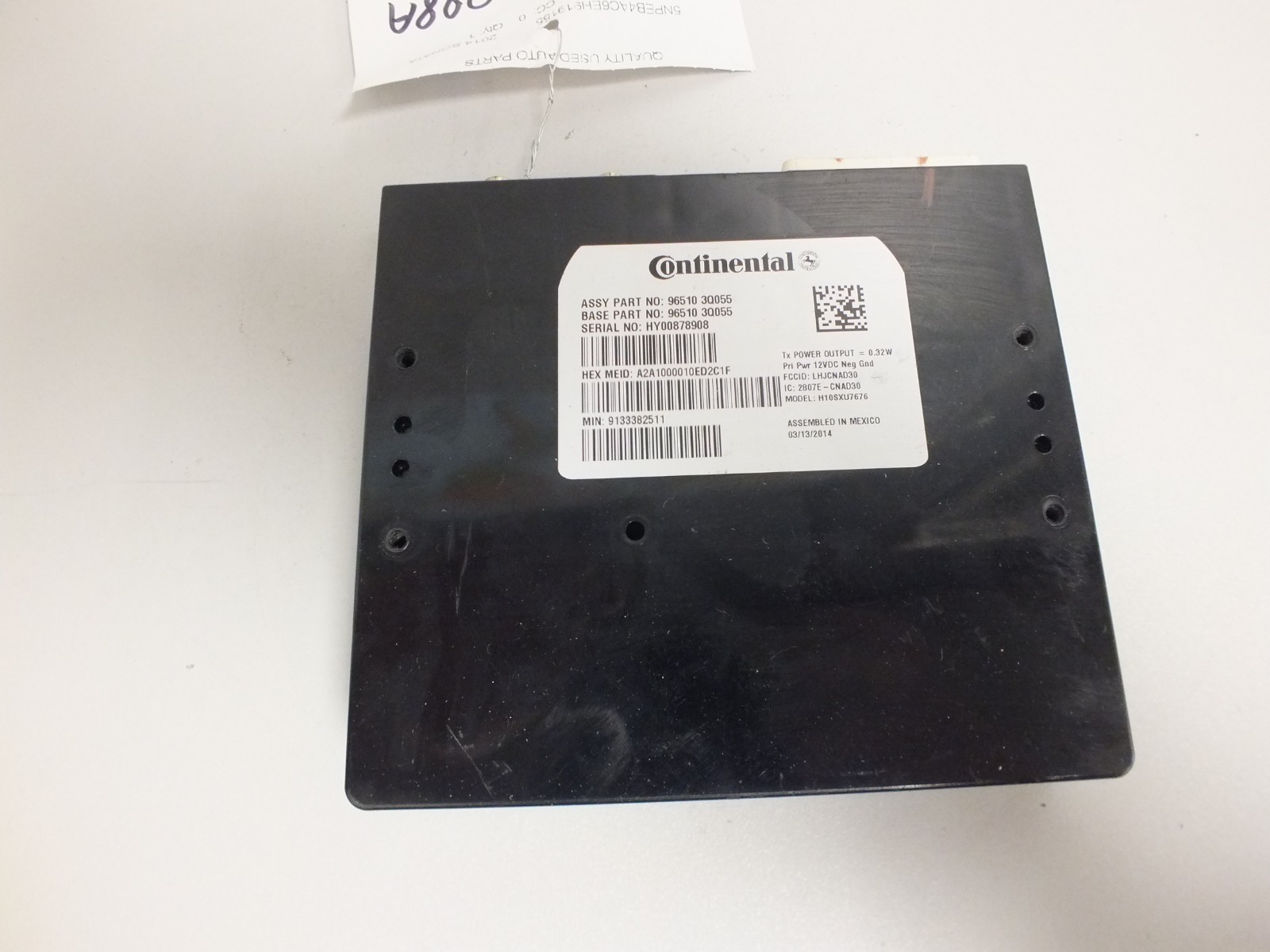 14 2014 HYUNDAI SONATA TELEMATICS COMMUNICATION CONTROL MODULE 96510 3Q055 #288A