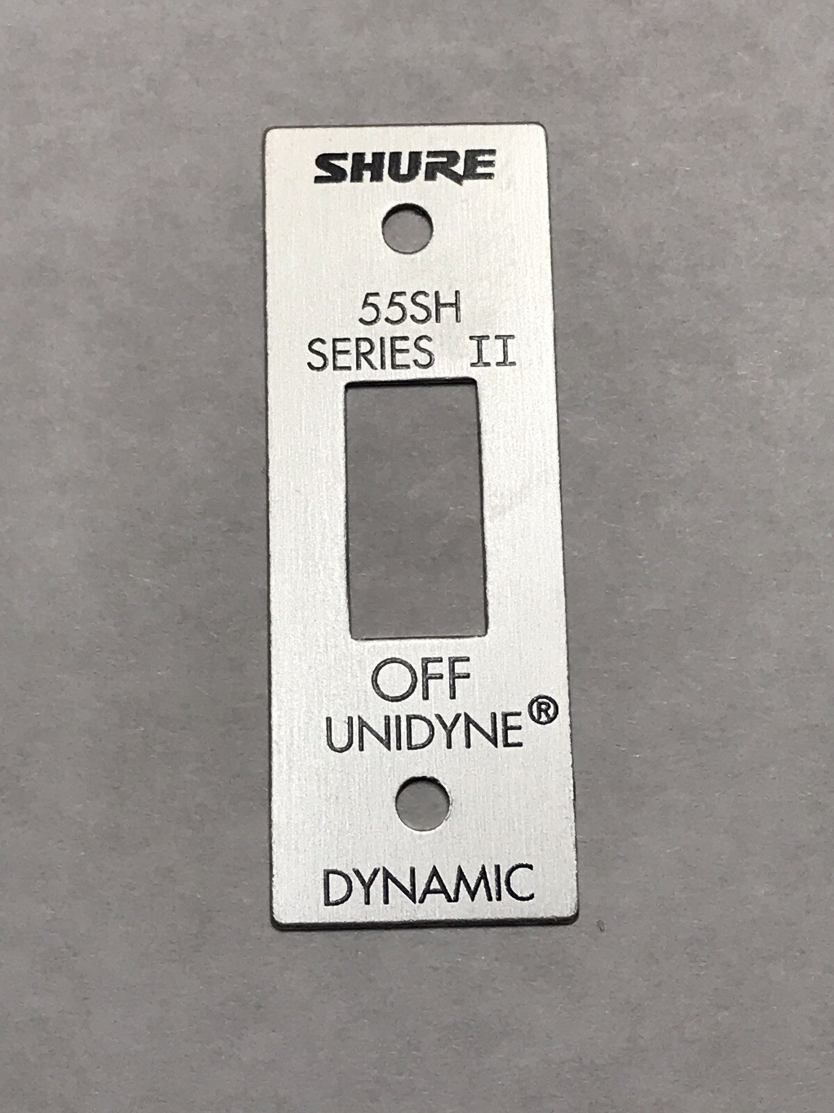 SHURE 55sh & Series II OEM Microphone Neck Handle Faceplate Badge Switchplate