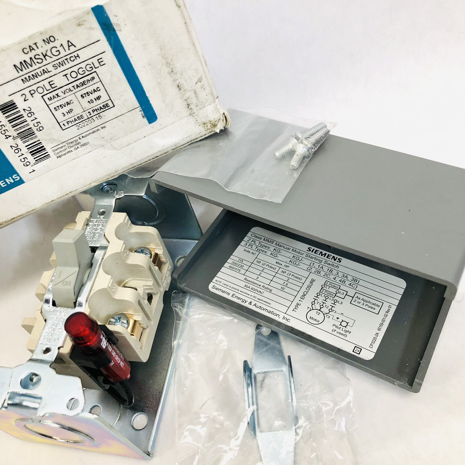 MMSKG1A Manual Switch, 2 Pole