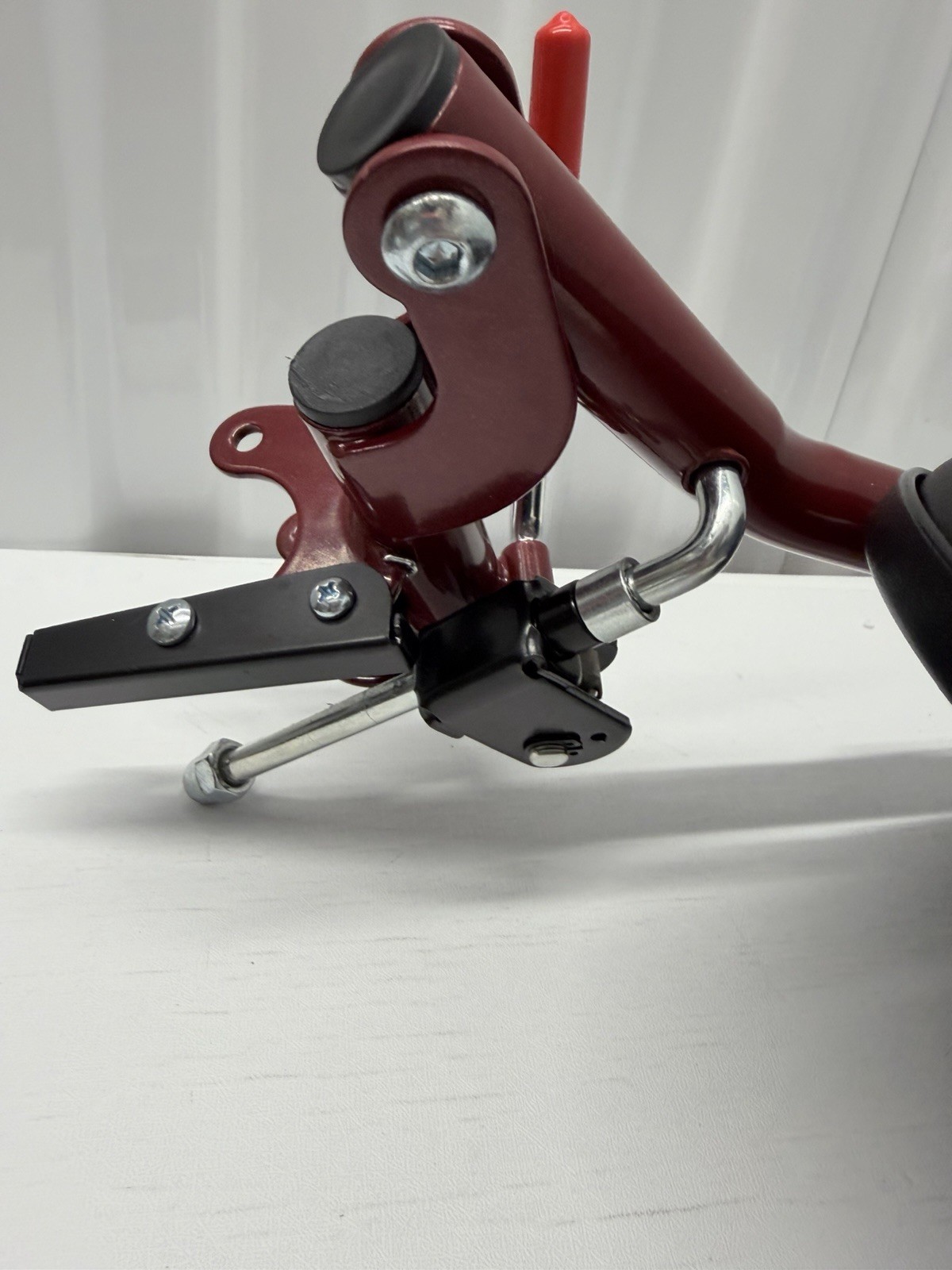 Red Wheelchair elevating Leg Rests w/Calf pad Non-Slip Footplates Compatible W/