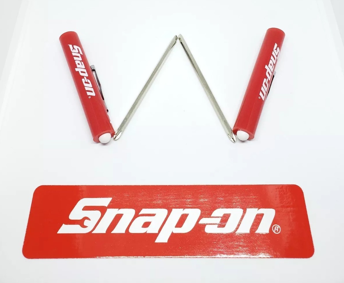 2X Snap on tools pocket screwdriver with flat and Phillips Reversible tip NEW!!!