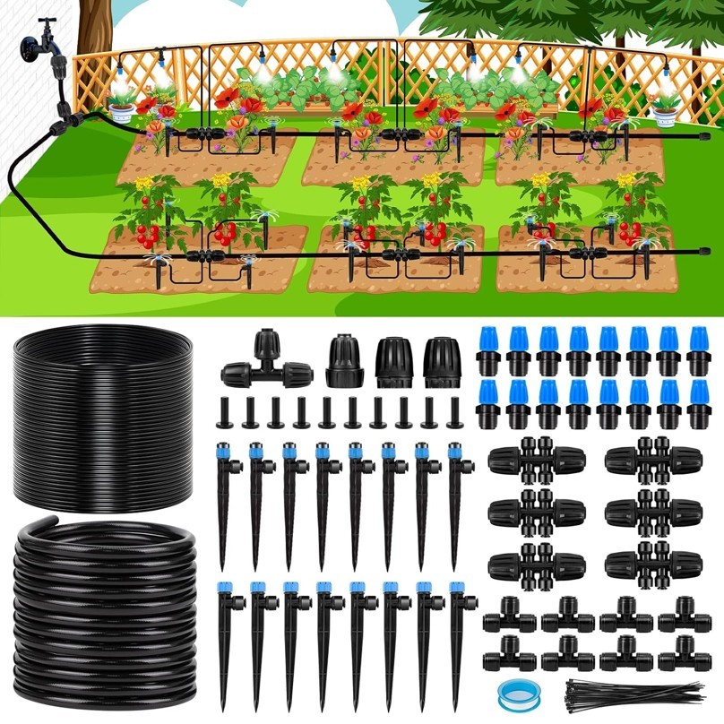 Automatic Drip Irrigation System Kit, 230FT Quick Connect Watering System for