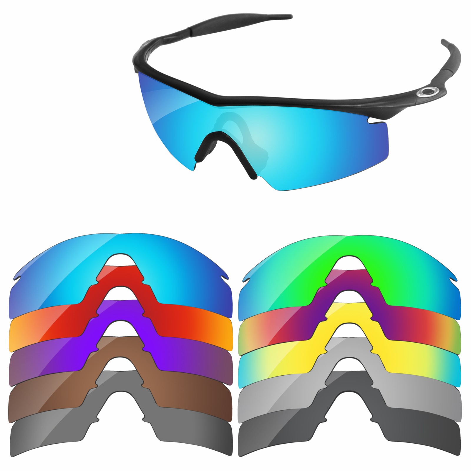 Lenslog Polarized Replacement Lenses For-Oakley M Frame Strike OO9060 Sunglasses