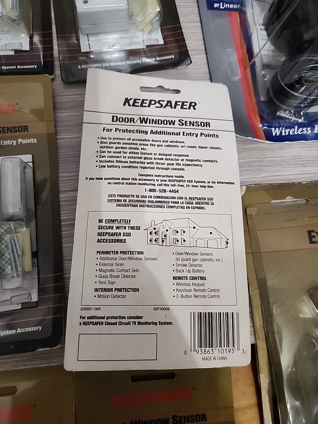 SSD Security By Linear Residential Security System Lot Reciever, Sensors, Siren