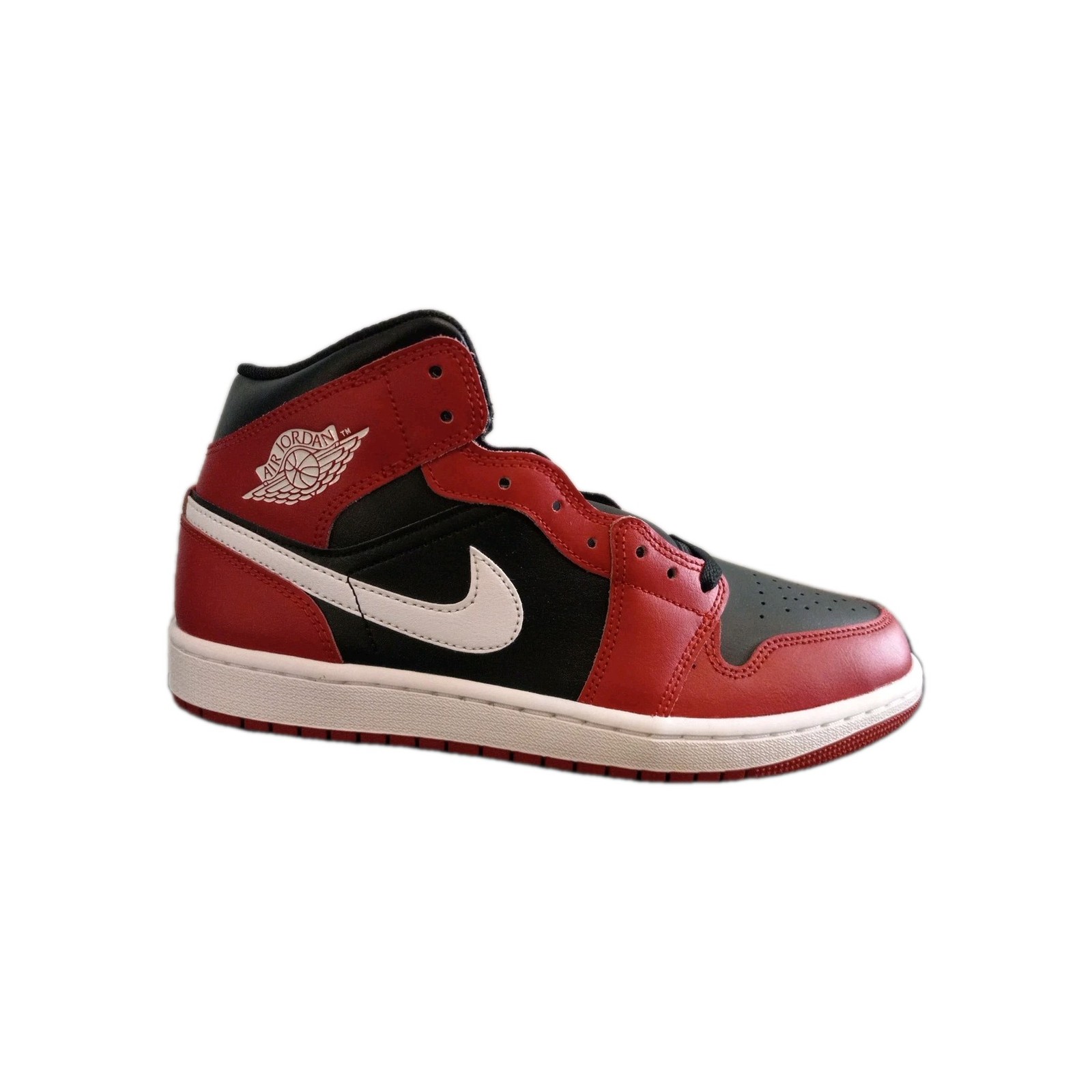 Nike Air Jordan 1 Mid Shoes Black Gym Red White DQ8426-061 Men's Sizes NEW