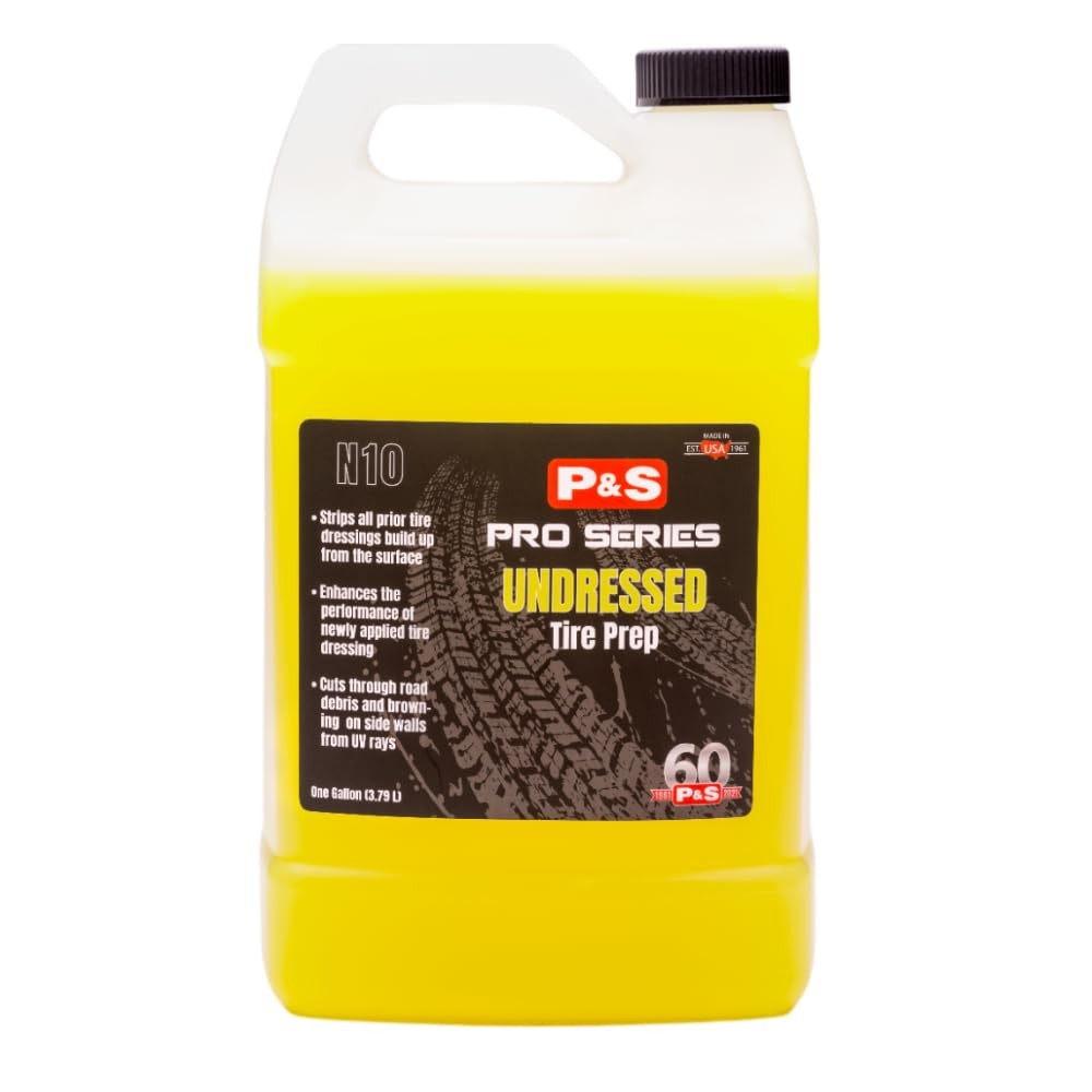 P & S Professional Detail Products Undressed Tire Prep – 1 Gallon – Alkaline...