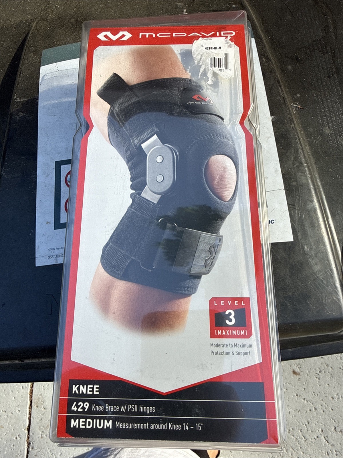 McDavid Knee lvl3 Brace Medium 422 Dual Disk Hinges High Performance Neoprene