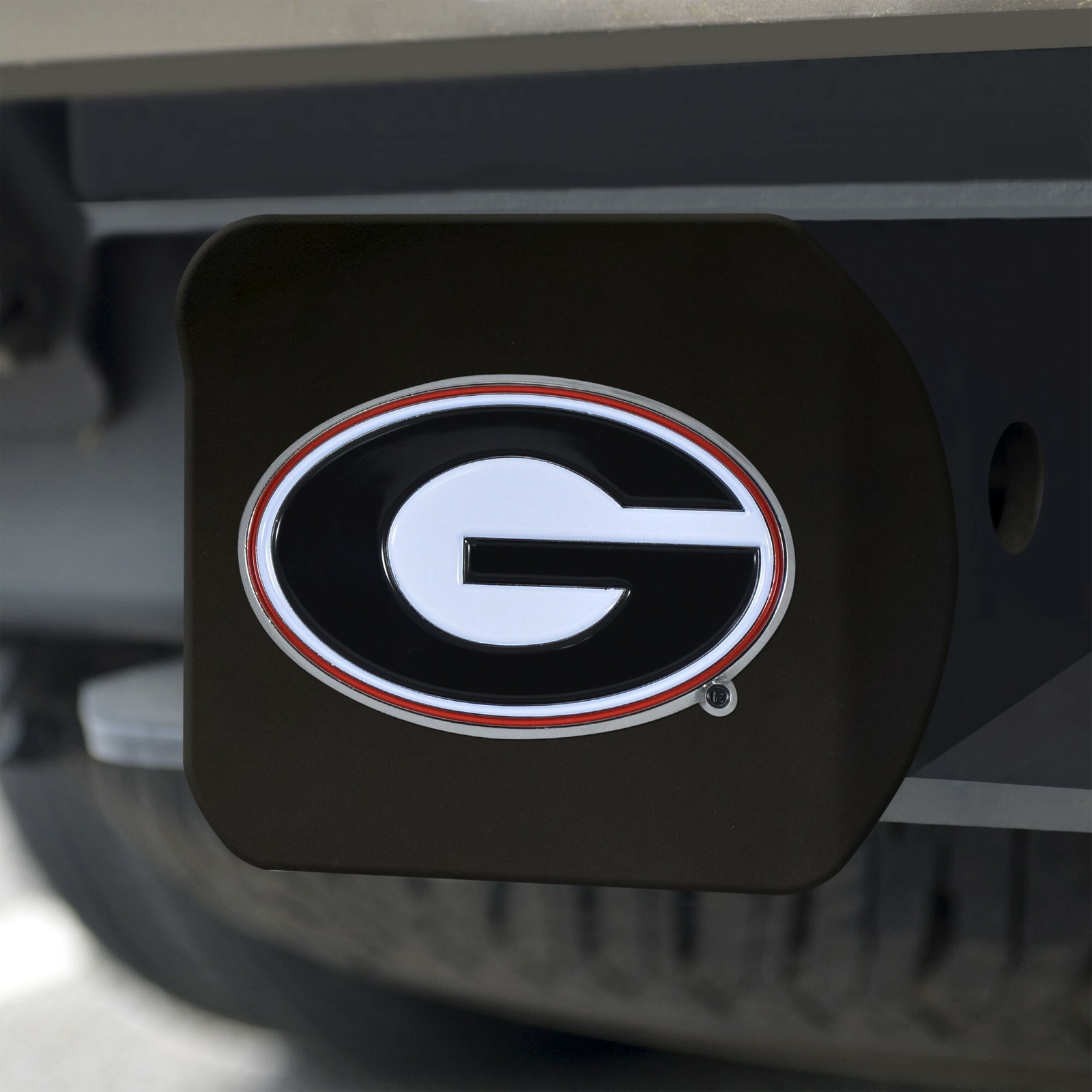 Fanmats 22686 Georgia Bulldogs Black Metal Hitch Cover - 3D Color Emblem