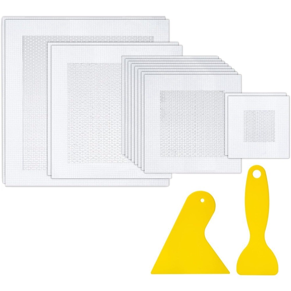 Bates- Drywall Repair Kit, 16 pcs, 2/4/6/8 inch, Dry Wall Patch Kits, Plaster
