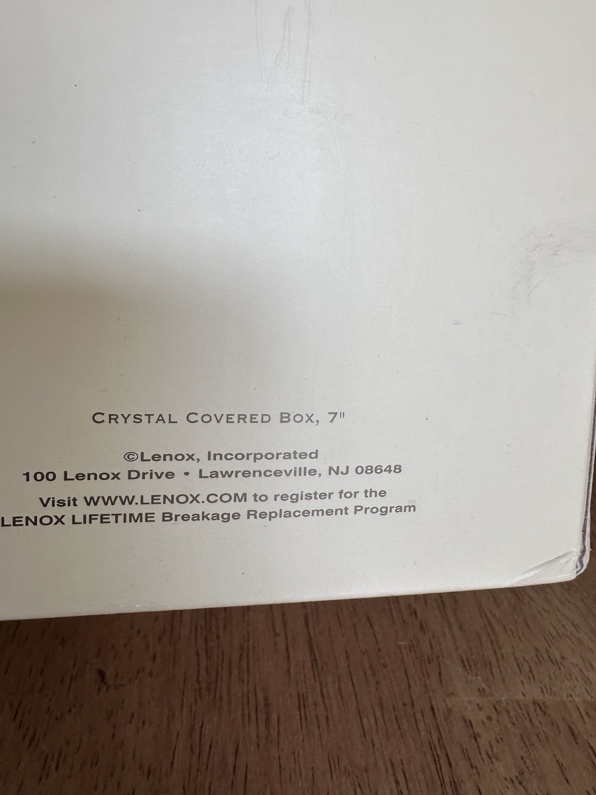 LENOX 7" Clear Crystal Covered Box/Jar in Original Box #6344964