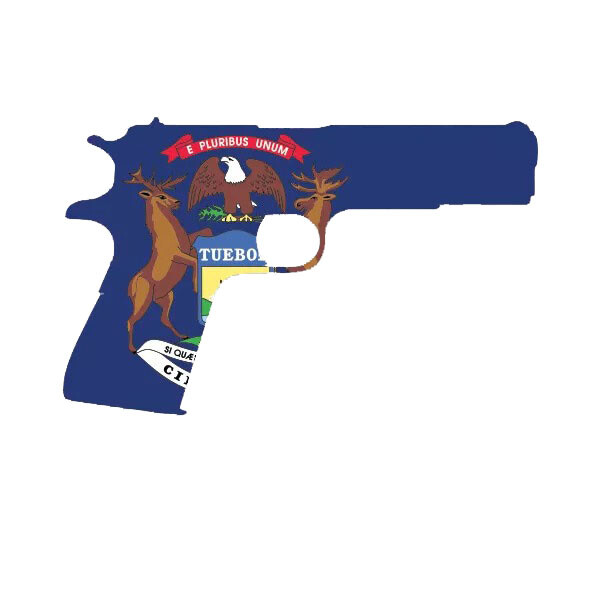 Michigan Flag 1911 Sticker Decal