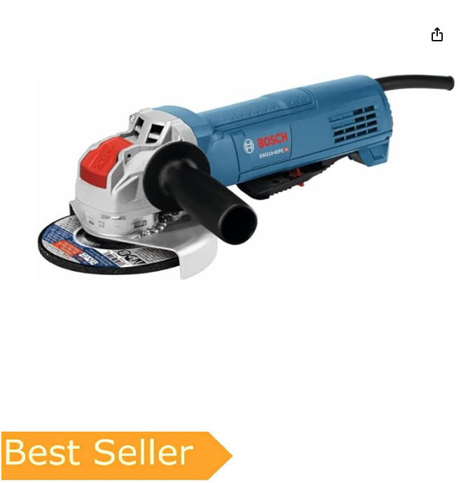 Bosch GWX10-45PE 4-1/2 In. X-LOCK Ergonomic Angle Grinder with Lock-On Paddle