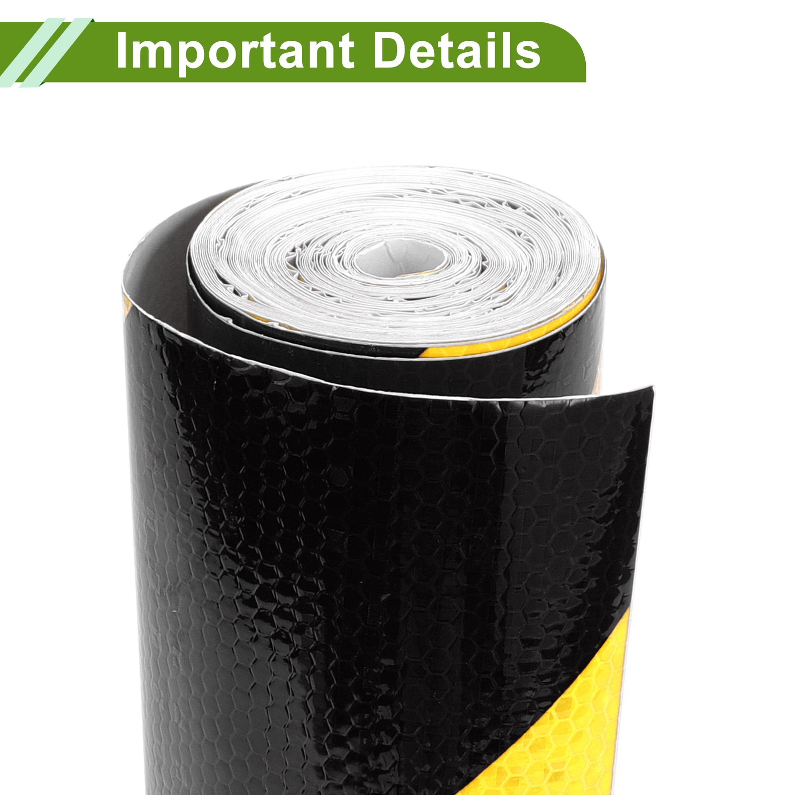 Universal 32.81ft x 7.87" Air-Release Adhesive Pinstripe Tape PVC Yellow,Black