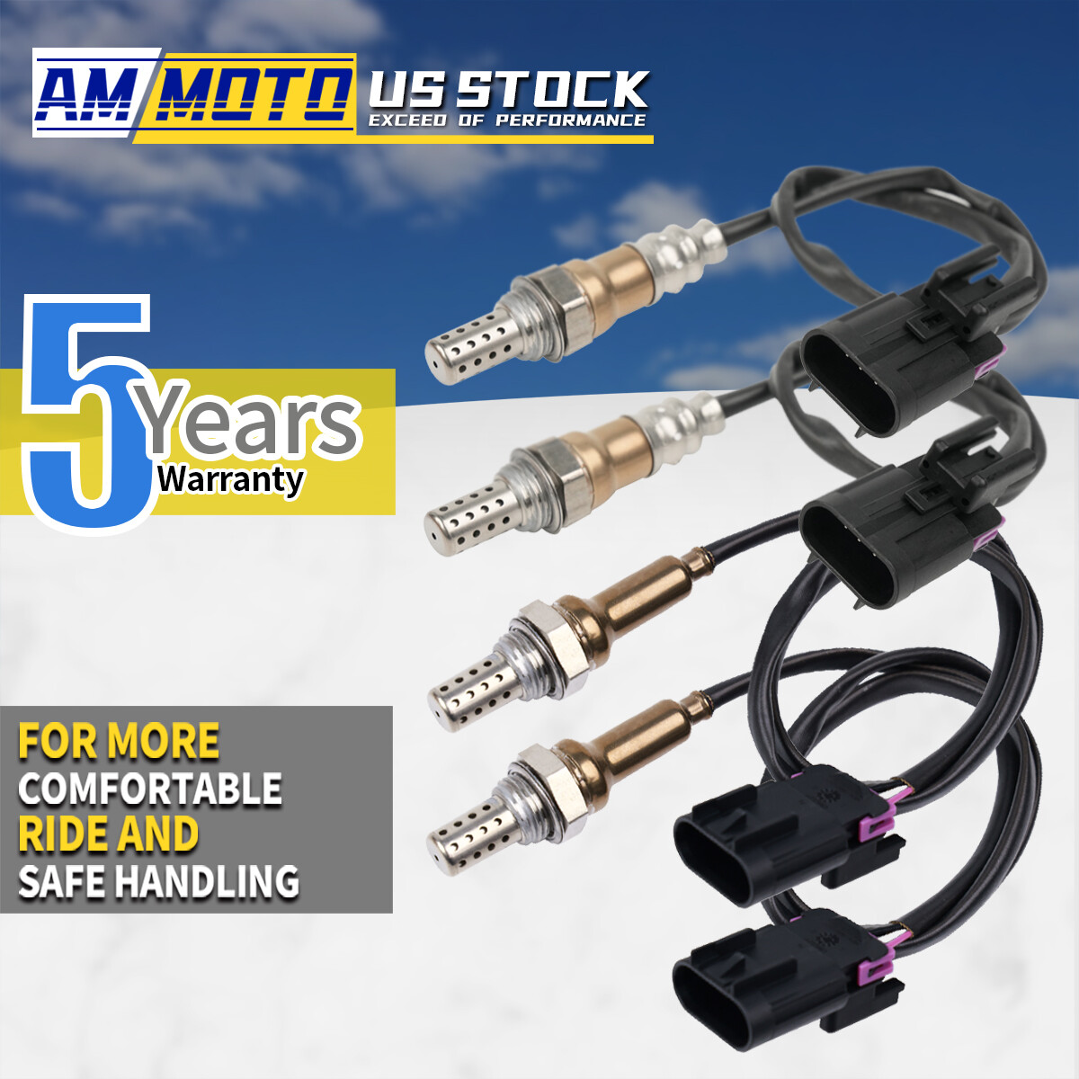 4X Up+Downstream Oxygen Sensor For Hyundai Sonata 3.3L Kia Sedona 3.8L 2006-2010