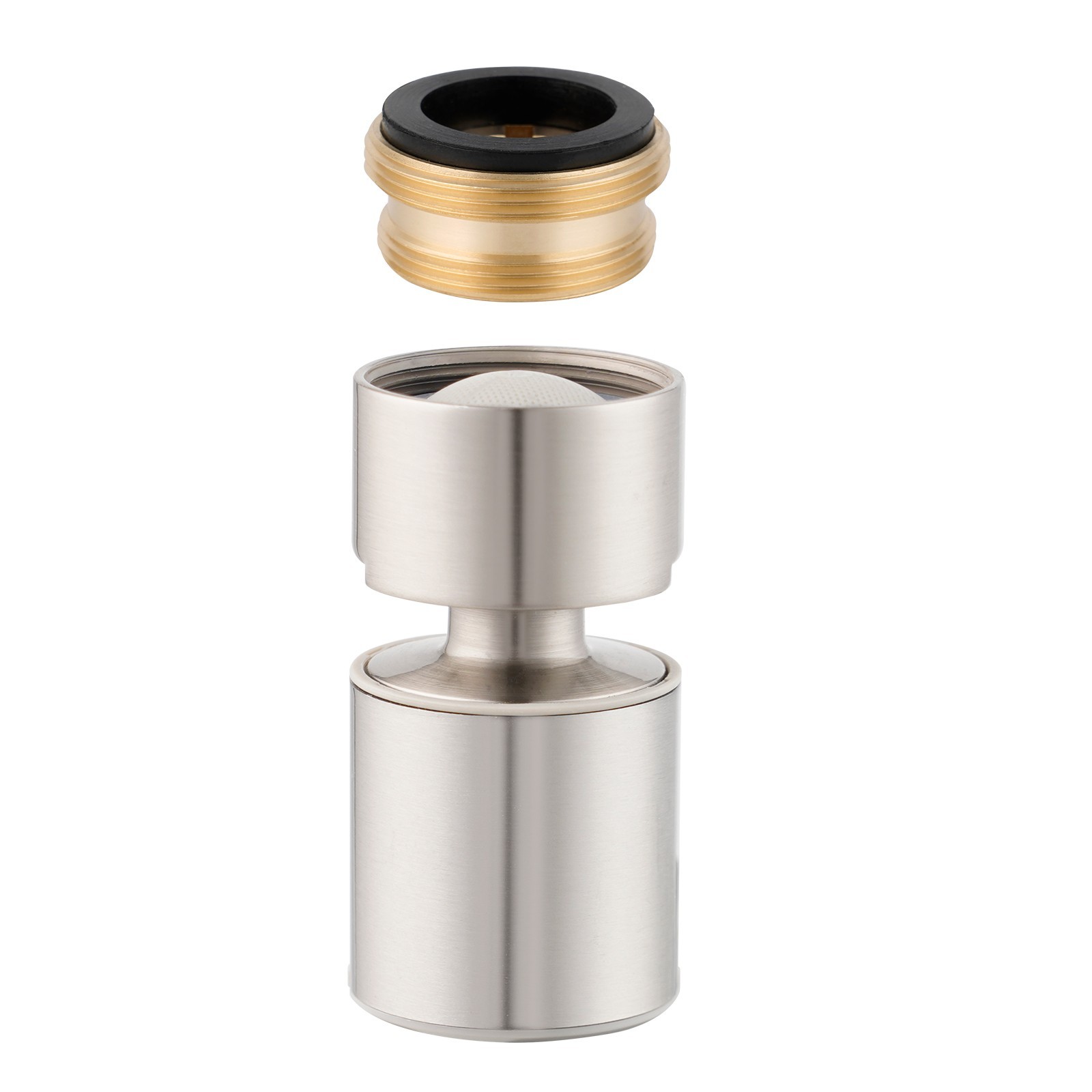 Sink Water Faucet Tip Swivel Nozzle Adapter Kitchen Aerator Tap Brushed Nickel