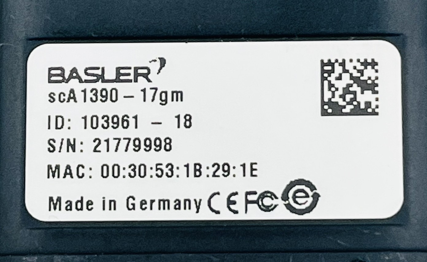 Basler scA1390-17gm CCD Industrial Camera
