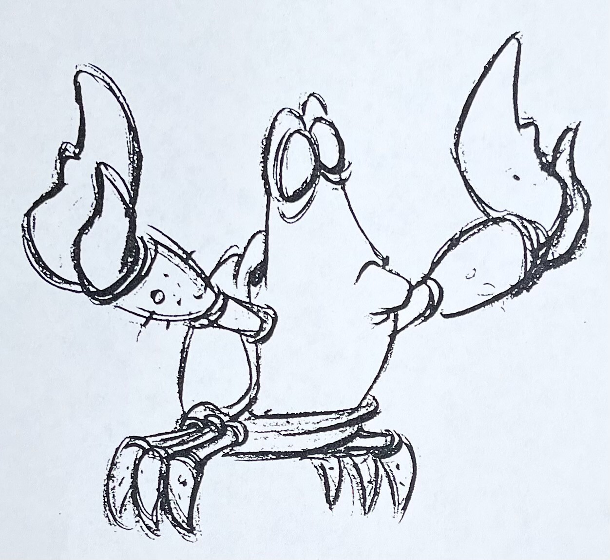 SEBASTIAN The LITTLE MERMAID Disney Animation PHOTOCOPY Action Pose ART # 3