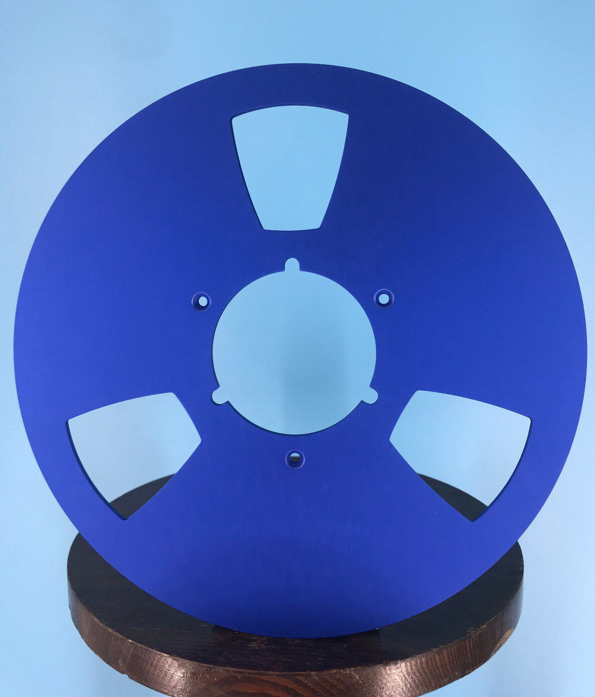 Burlington Recording 10.5" BLUE NAB METAL FLANGES-PAIR w/ 1/2" Hardware RTM ATR