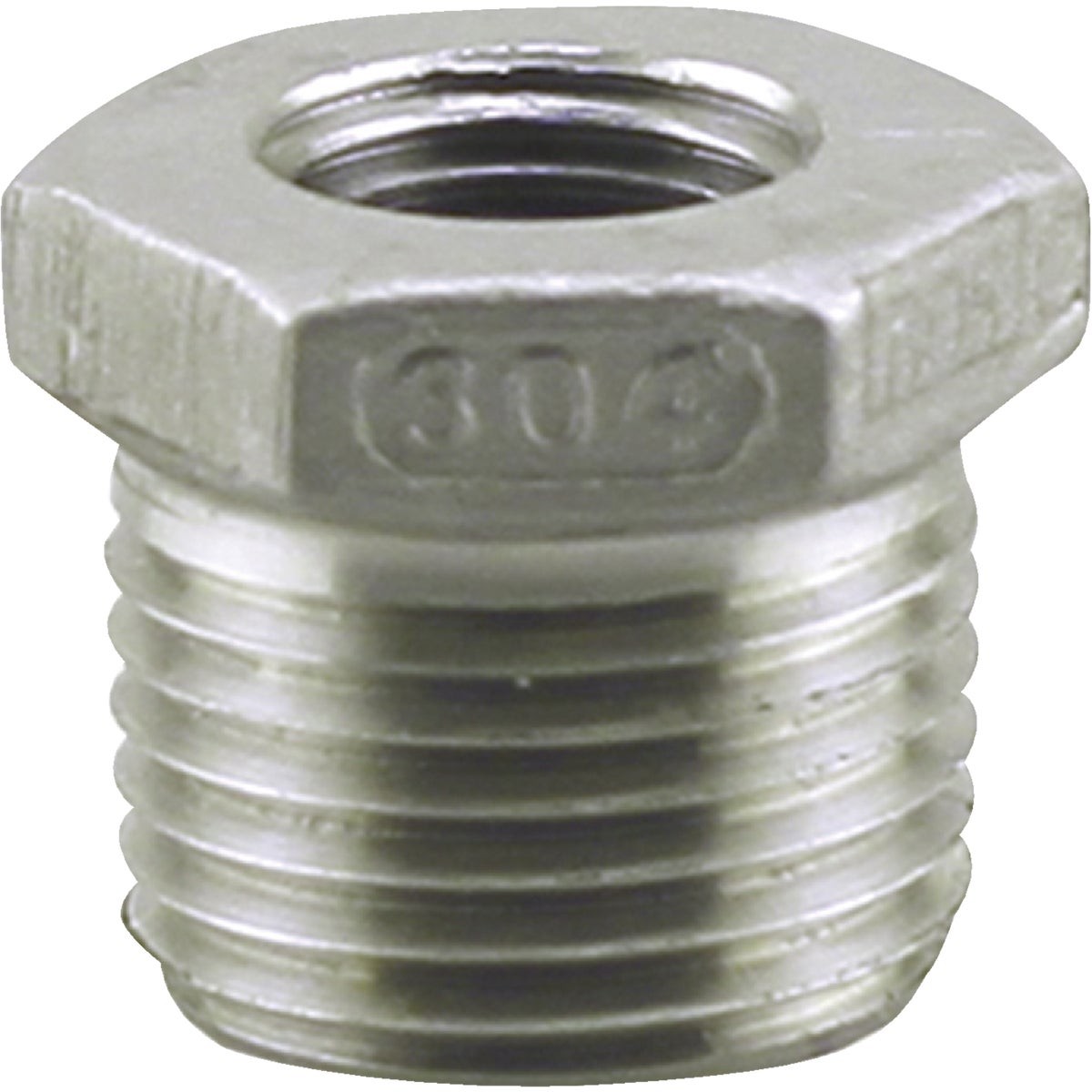 PLUMB-EEZE 1 In. MIP x 3/4 In. FIP Stainless Steel Bushing U2-SSB-1007 PLUMBEEZE