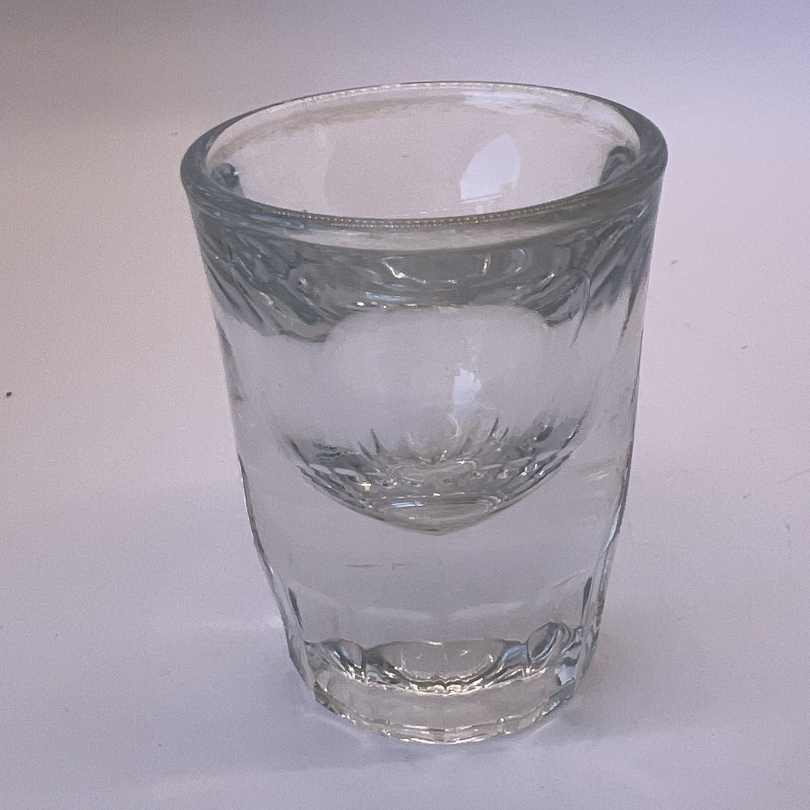 VTG Collectible Clear Thick Glass Tequila Bar Shot Tumbler Decorative Barware