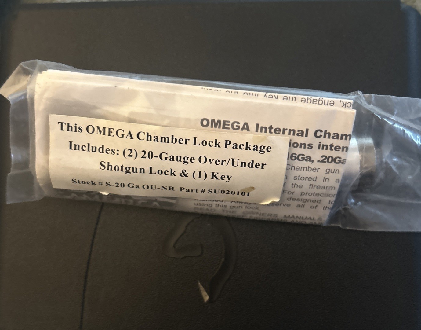 Omega Chamber Lock 20 Gauge Over Under Shotgun Lock Set (2) w/ Key (1) #020101