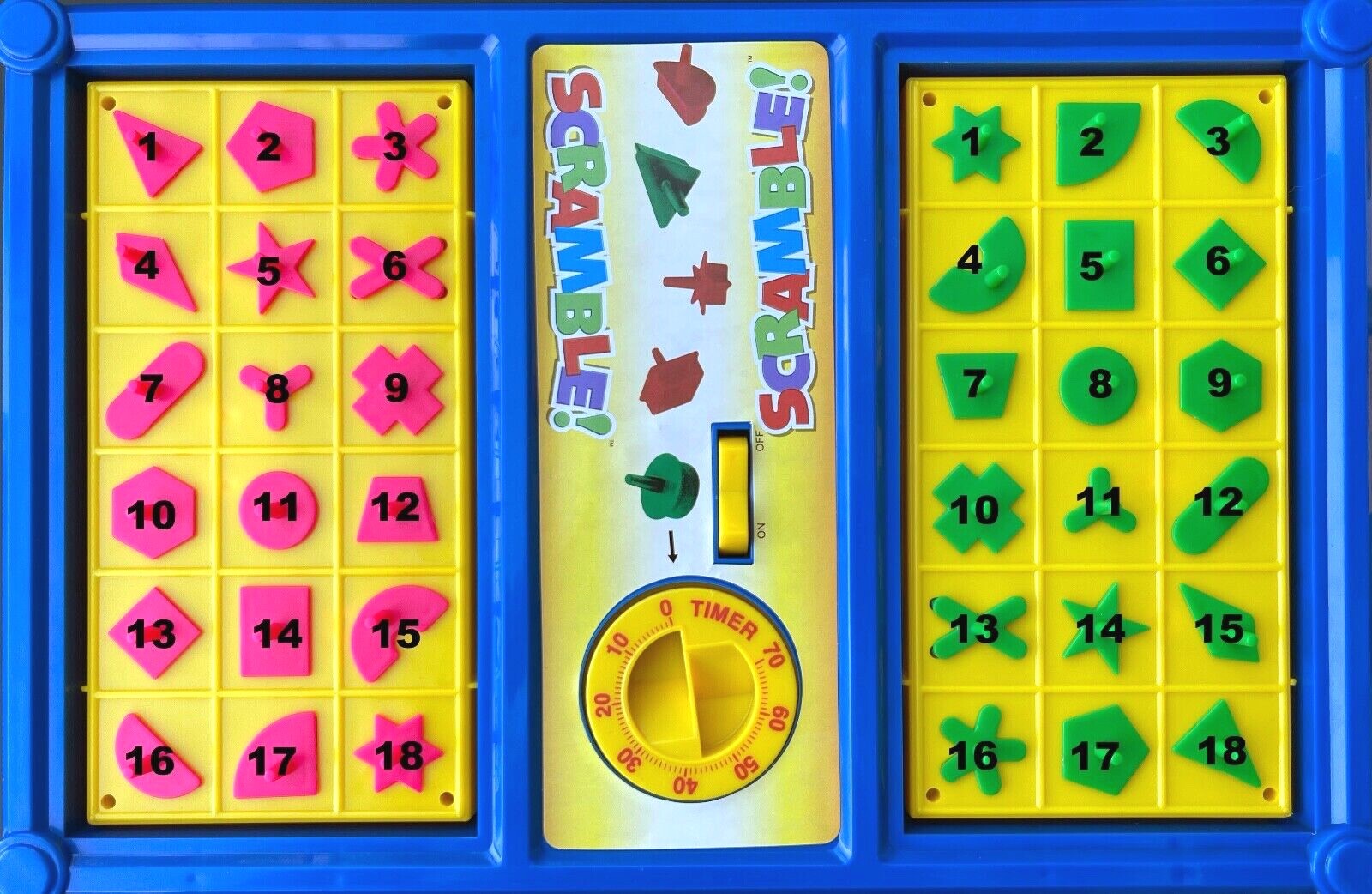 Scramble Perfection Individual Replacement Shape Pieces Pink Green Pavilion Toys