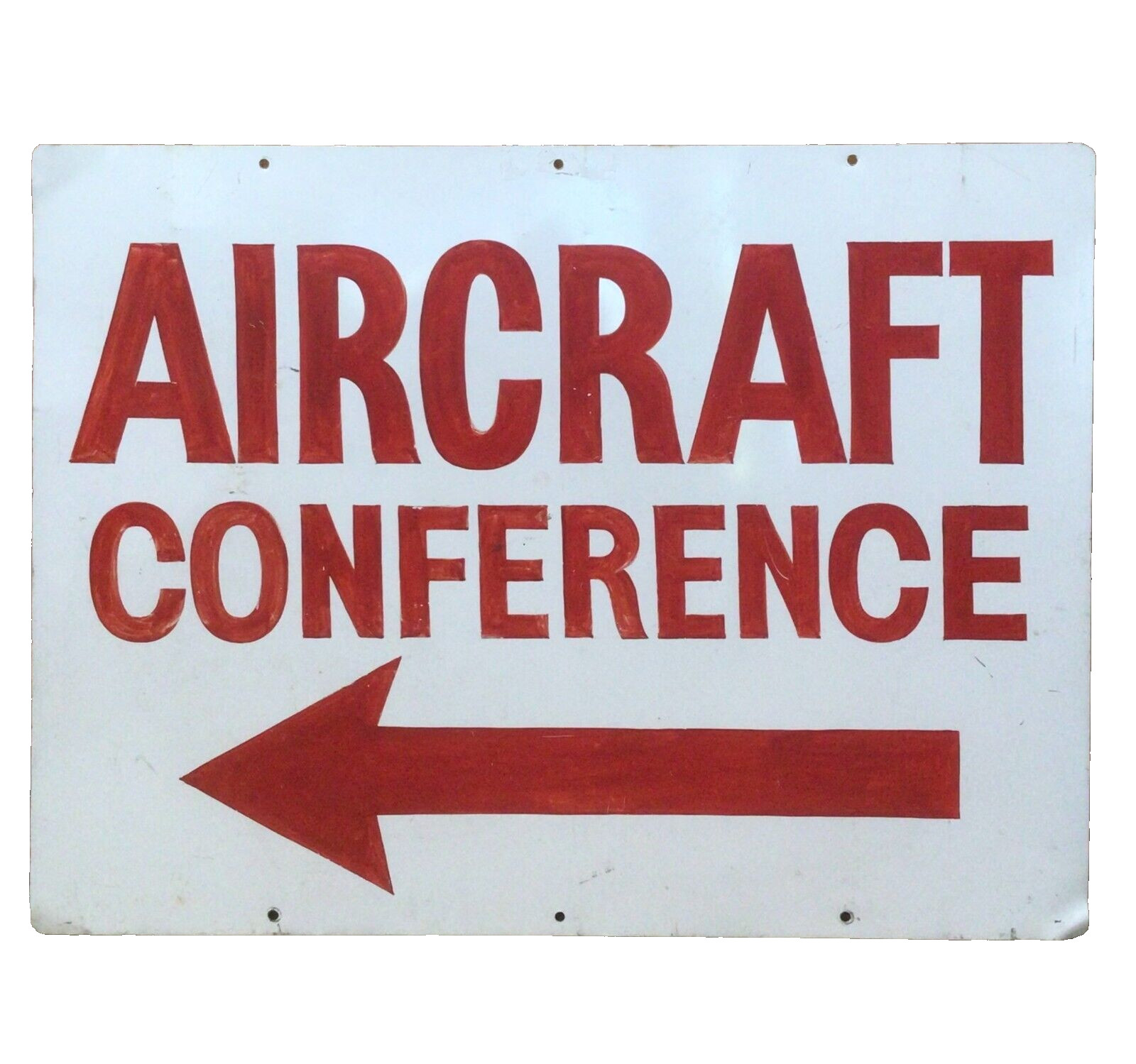 Large Metal Aircraft Conference Directional Vintage Arrow Sign 18" x 24" 929A
