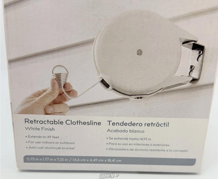 Style Selection Freestanding Retractable Laundry Organizer Clothesline Extend 49