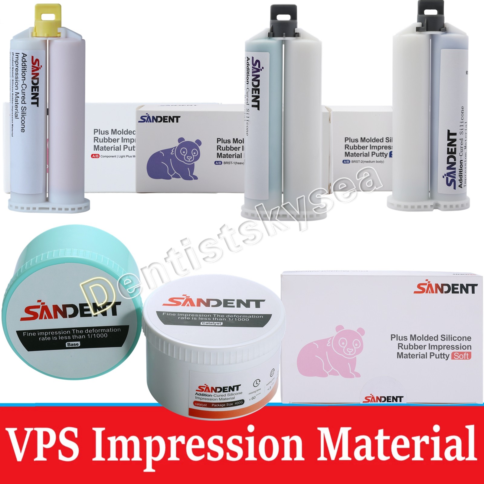 VPS Dental Impression Material Putty Heavy/Regular/Light Body-Fast Set