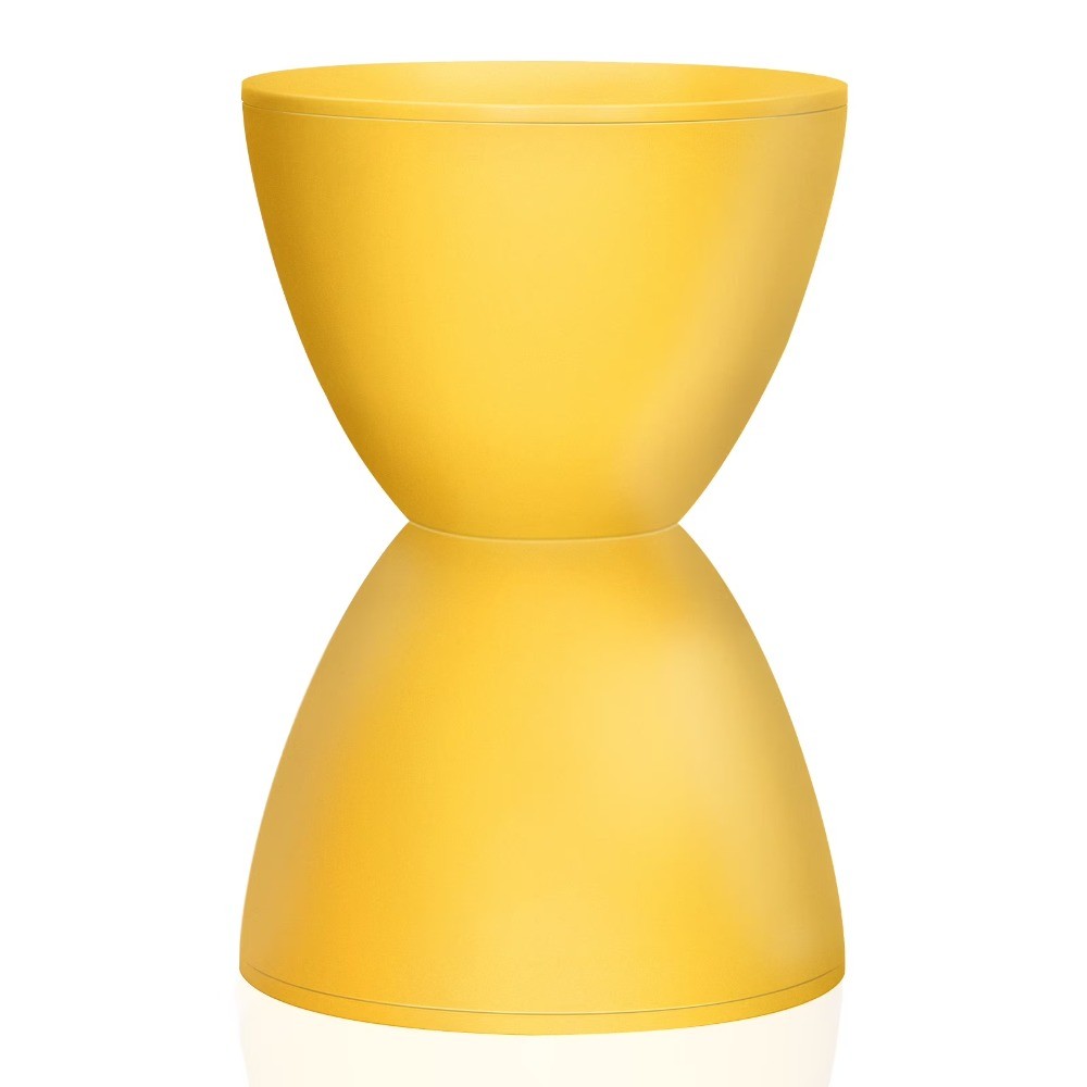 Plastic Side Table Bedroom Nightstand, Yellow