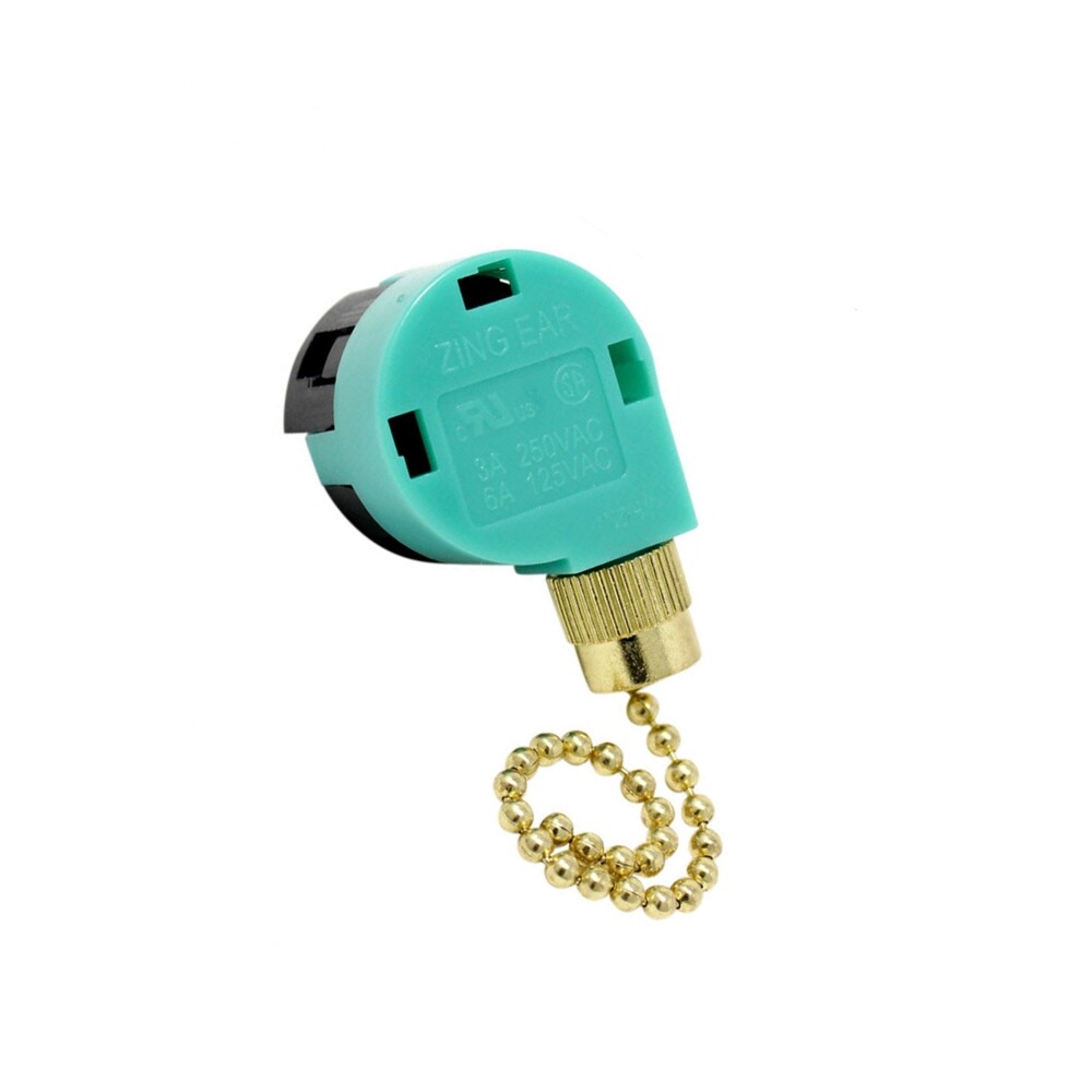 For ZING EAR ZE-268S6 Pull Chain Switch 4Wire 3 Speed Ceiling Fan Switch 6A 125V