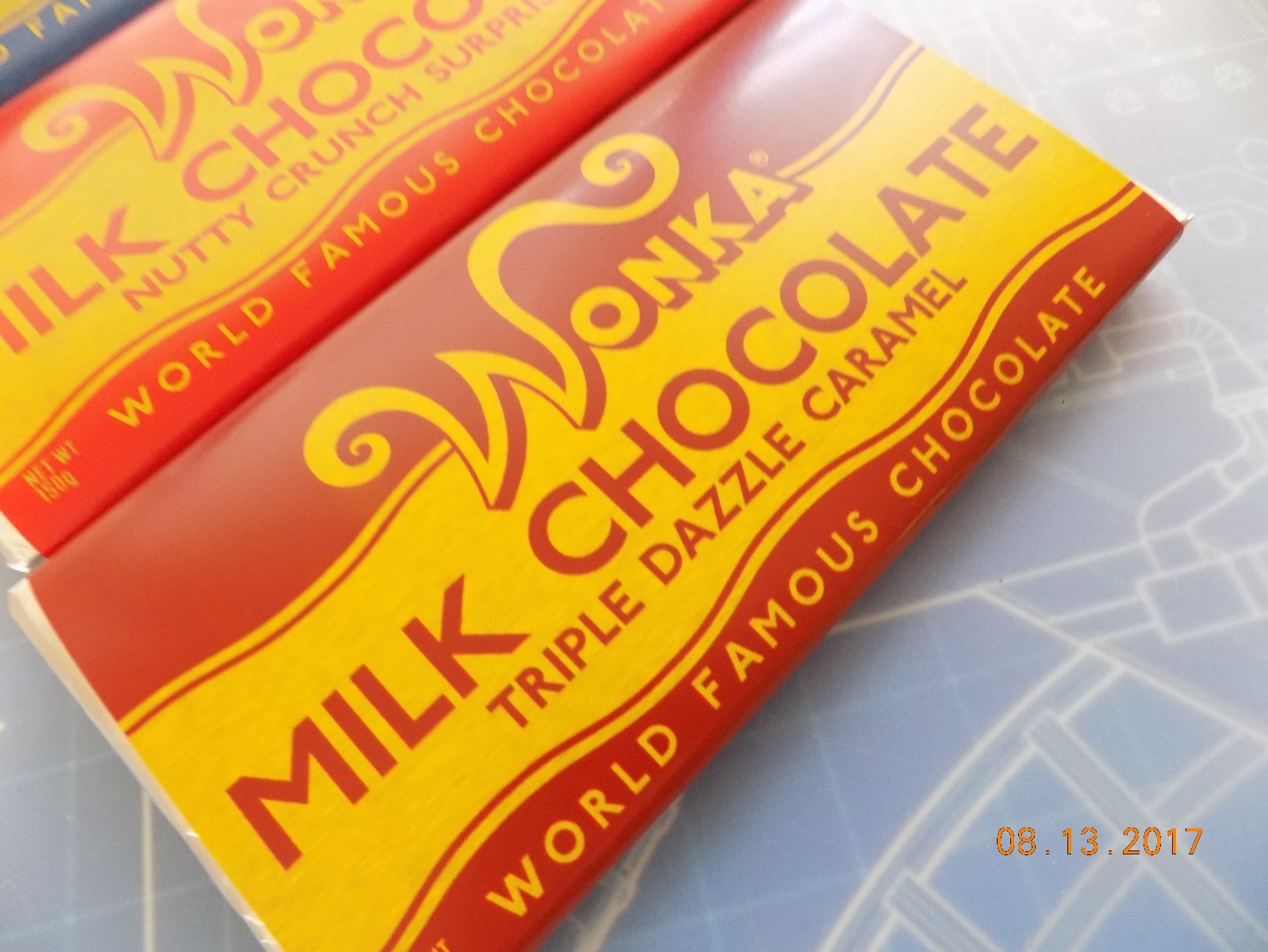 2005 Vintage Style Willy Wonka & Chocolate Factory Replica Wonka Bars (Set of 3)