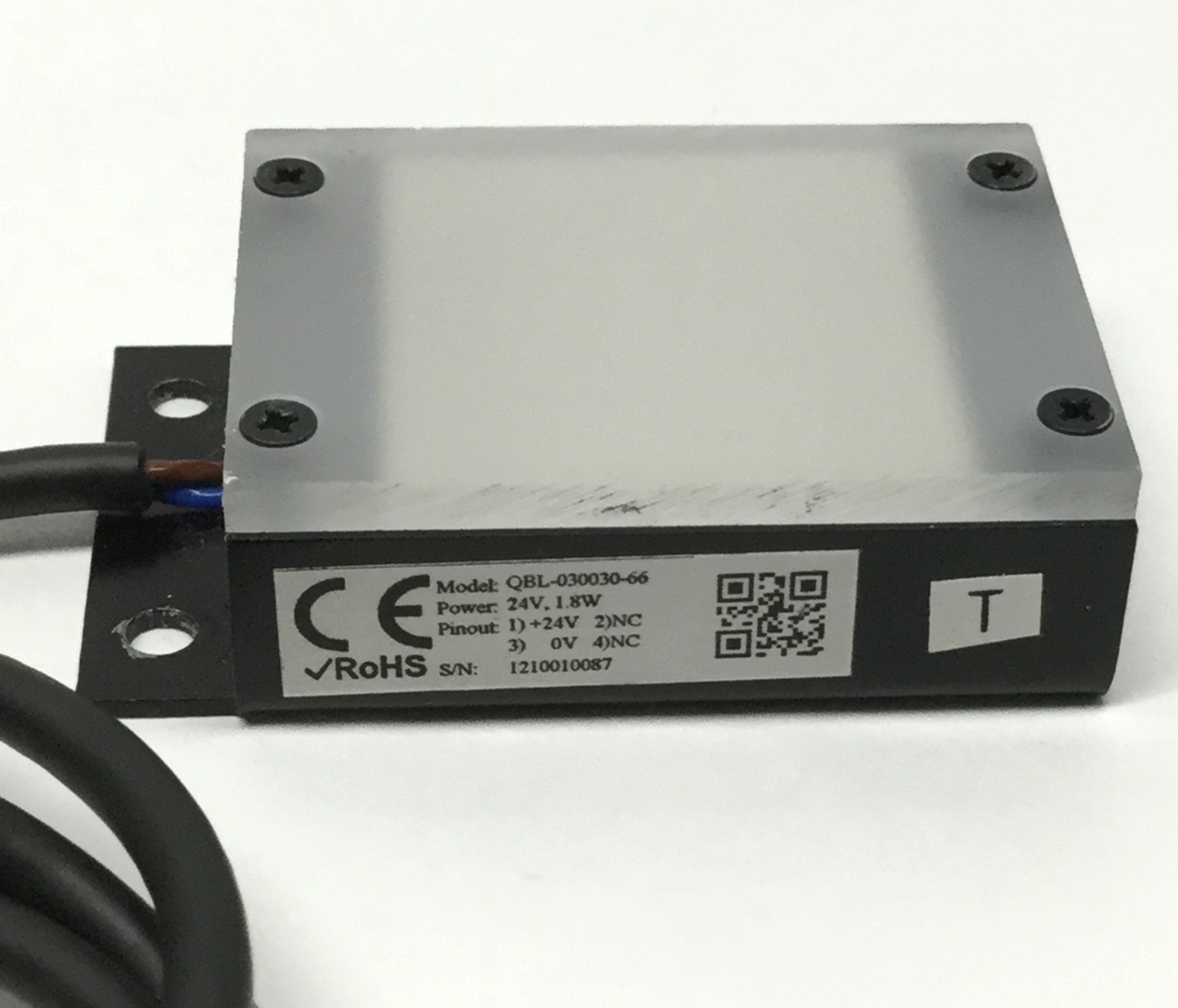 CCS QBL-030030-66 Machine Vision Red LED Diffuse Backlight 30 x 30mm, 24VDC