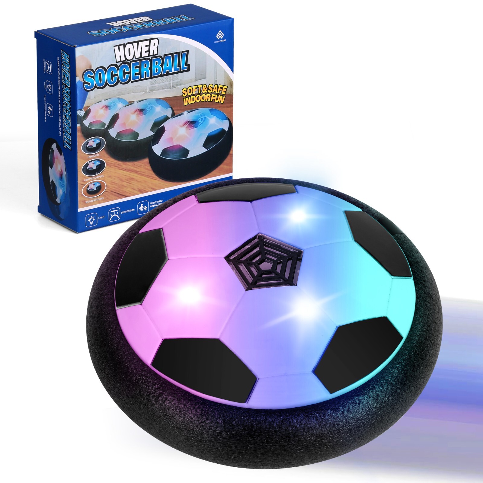 Hover Soccer Ball, LED Soccer Ball Toy, Gift for +8 Year Old Indoor Play