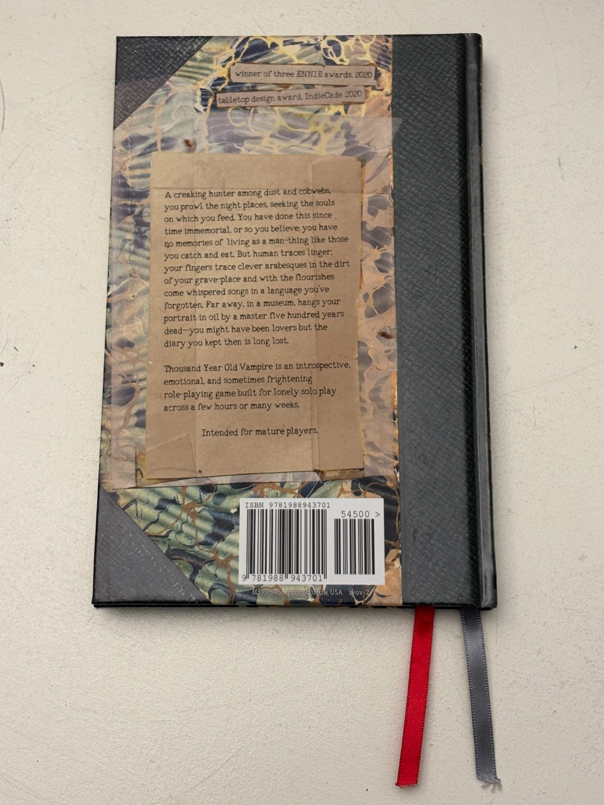 Thousand Year Old Vampire Roleplaying Game Book