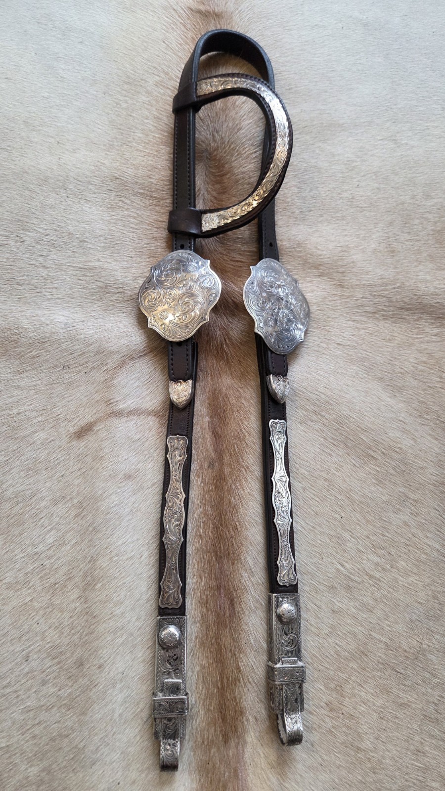 "MSI" VTG STERLING SILVER STATEMENT SHOW HEADSTALL EAR BIT CLIP BRIDLE